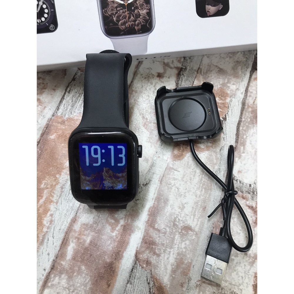 T500+ Plus Smart Watch SERIES 7 BLACK BLUETOOTH WILL CONNECT IPHONE SAMSUNG 45mm - Picture 3 of 5